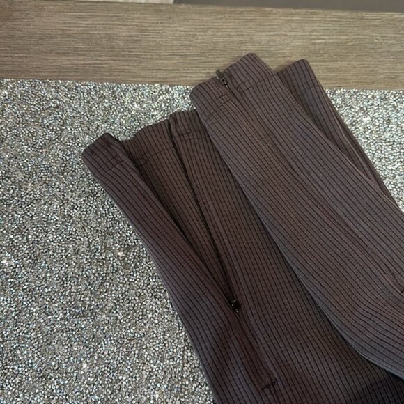 Lululemon Ribbed Softstreme Zip High-Rise Cropped Pants 25in; Espresso size 6 NW - Picture 7 of 8